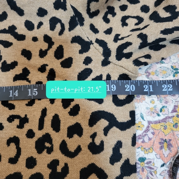 J. CREW NWOT Knit Shift Dress | Leopard Print | Wool Blend | Sweater | size L - Picture 5 of 7